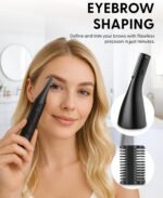 Keplin 7-in-1 Grooming Kit for Men & Women – Multi-Purpose Precision Trimmer with 3 Interchangeable Heads, Dual-Edge Blades, Professional Painless Eyebrow and Facial Hair Trimmer, Easy Clean - Black - Image 5