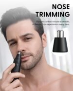 Keplin 7-in-1 Grooming Kit for Men & Women – Multi-Purpose Precision Trimmer with 3 Interchangeable Heads, Dual-Edge Blades, Professional Painless Eyebrow and Facial Hair Trimmer, Easy Clean - Black - Image 7