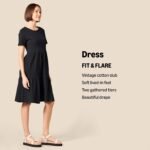 Amazon Essentials Women's Casual Cotton Short Sleeve Crew Neck Tiered Dress - Image 3