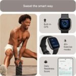 Fitbit Versa 4 Fitness Smartwatch with built-in GPS and up to 6 days battery life - compatible with iOS 15 or higher & Android OS 9.0 or higher, Black /Graphite Aluminium - Image 4
