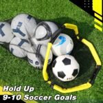 Happy Jump 3-in-1 Football Target Net and Portable Ball Bag, Easy to Attach Soccer Training Equipment with Upgraded Metal Tubes for Accuracy Practice - Image 3