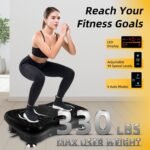 EVOLAND Vibration Plate Exercise Machine, Fitness Vibration Trainer | Powerful Vibrating Plate with Bluetooth Speaker, 5 Program Modes and Resistance Bands, Home Workout Equipment for Body Toning - Image 3