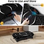 EVOLAND Vibration Plate Exercise Machine, Fitness Vibration Trainer | Powerful Vibrating Plate with Bluetooth Speaker, 5 Program Modes and Resistance Bands, Home Workout Equipment for Body Toning - Image 7