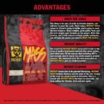 MUTANT Mass | Muscle Mass Gainer | 1100 Calories, 56g Protein, Whole Food Carbs, BCAAs, and Glutamine | Ultimate Hardcore Weight Gainer Shake | 2270g | Triple Chocolate - Image 5
