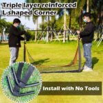 Happy Jump Upgraded Pop Up Football Goals – Portable Garden Football Nets with Optional Target Sheet, Ball, Pump & Cones – 4x3FT, 5x3.6FT, 7x5FT for Outdoor Training - Image 7