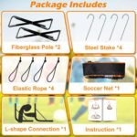 Happy Jump Upgraded Pop Up Football Goals – Portable Garden Football Nets with Optional Target Sheet, Ball, Pump & Cones – 4x3FT, 5x3.6FT, 7x5FT for Outdoor Training - Image 8