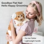 Euqvunn Steam Cat Brush with Release Button, [Ultra-Quiet Design/Comfort-Grip Handle] Pet Spray Dog Brush, Rechargeable Pet Steam Brush for Long Short Hair Cats, Dogs, Rabbits Grooming(Gray-White) - Image 5