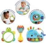 VTech Baby Ocean Buddies Animal Band, 3 Interactive Musical Instruments with Sounds and Phrases, Teaches Animals and Colours, Music Toy, Gift for Babies 3, 6, 12, 18 Months Plus, English Version - Image 3