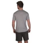 Light & Shade Men’s Loungewear Set T-Shirt & Shorts Cotton Pyjamas with Drawstring Waist Casual Nightwear Set (Grey, L) - Image 3