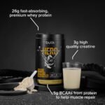 Bulk Hero Whey Protein Powder, Vanilla | 26 Servings, 26g Protein + 3g Creatine, 5g BCAAs, Low Sugar, Fast Absorption, Isolate, Hydrolysed & Concentrate Blend - Image 3