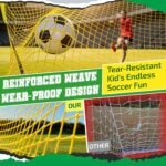 Happy Jump Portable Pop Up Football Goals – Optional Target Sheet, Ball, Pump & Cones | Weatherproof Football Nets – 3x2.2FT, 4x3FT, 5x3.6FT, 7x5FT for Garden & Outdoor Training - Image 5