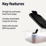 Amazon Basics Pet Food Storage Container, 4.5 kg,Transparent and Black - Image 3