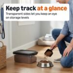 Amazon Basics Pet Food Storage Container, 4.5 kg,Transparent and Black - Image 4