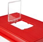 Ferplast Plastic Container for Small Animals GEO EXTRA LARGE Aquarium Tank 11 L for Fishes Terrarium Turtles Insects, Sturdy Plastic, Ventilation Grills, 35,6 x 23,4 x h 22,8 cm Red - Image 3