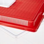 Ferplast Plastic Container for Small Animals GEO EXTRA LARGE Aquarium Tank 11 L for Fishes Terrarium Turtles Insects, Sturdy Plastic, Ventilation Grills, 35,6 x 23,4 x h 22,8 cm Red - Image 4