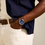 FOSSIL Grant Watch for Men, Quartz Chronograph Movement with Leather and Stainless Steel Strap - Image 3