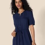 Amazon Essentials Women's Relaxed Fit Half-Sleeve Waisted Midi A-Line Dress - Image 4