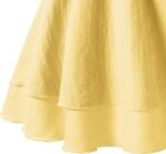 duxyoz Girl's Summer Dresses Spaghetti Strap Swing Pleated Cotton Dress Tween Kids Flowy Front Ruched Boho Beach Casual Midi Sundress for Princess Birthday Party Wedding Prom Gown - Image 4