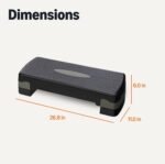 Amazon Basics Aerobic Exercise Step Platform, Adjustable Workout Stepper At Home, 68.58cm, Black/Grey - Image 4