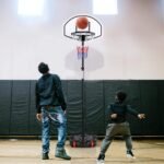 Yaheetech Portable Basketball Hoop, Height Adjustable 1.59-2.14m, Red/Black | Free Standing Basketball Hoop and Stand for Kid Adult Youth, Outside Indoor Garden, Water/Sand Filled Base, Easy Moving - Image 3