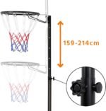 Yaheetech Portable Basketball Hoop, Height Adjustable 1.59-2.14m, Red/Black | Free Standing Basketball Hoop and Stand for Kid Adult Youth, Outside Indoor Garden, Water/Sand Filled Base, Easy Moving - Image 8
