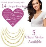 Custom Name Necklace - 925 Sterling Silver & 316 Stainless Steel, 14 Fonts & Multi-Language Options, 4 Colors, 5 Chain Styles, Personalized Gift with Premium Box - Image 3