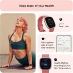 Fitbit Versa 4 Fitness Smartwatch With Built-in GPS And Up To 6 Days Battery Life - Compatible With IOS 15 Or Higher & Android OS 9.0 Or Higher, Pink Sand / Copper Rose Aluminium - Image 7