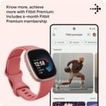 Fitbit Versa 4 Fitness Smartwatch With Built-in GPS And Up To 6 Days Battery Life - Compatible With IOS 15 Or Higher & Android OS 9.0 Or Higher, Pink Sand / Copper Rose Aluminium - Image 9