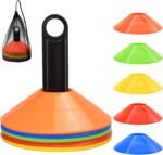25/50/100/200 Pack Disc Cones, Agility Soccer Cones with Carry Bag and Holder, Soccer Cones for Sports Training, Football, Soccer, Basketball, Coaching, Practice Equipment, 5 Color - Image 2