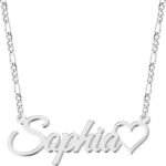 Custom Name Necklace - 925 Sterling Silver & 316 Stainless Steel, 14 Fonts & Multi-Language Options, 4 Colors, 5 Chain Styles, Personalized Gift with Premium Box - Image 2