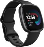 Fitbit Versa 4 Fitness Smartwatch with built-in GPS and up to 6 days battery life - compatible with iOS 15 or higher & Android OS 9.0 or higher, Black /Graphite Aluminium - Image 2