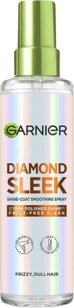 Garnier Diamond Sleek Hair Shine Spray & Heat Protection Spray, Up to 100H Polished Shine & 72H Frizz-Free Sleek, with 8% Keratin Smoothing Complex & Argan Oil, 150ml - Image 2