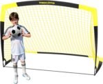 Happy Jump Portable Pop Up Football Goals – Optional Target Sheet, Ball, Pump & Cones | Weatherproof Football Nets – 3x2.2FT, 4x3FT, 5x3.6FT, 7x5FT for Garden & Outdoor Training - Image 2