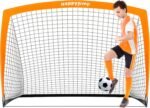 Happy Jump Upgraded Pop Up Football Goals – Portable Garden Football Nets with Optional Target Sheet, Ball, Pump & Cones – 4x3FT, 5x3.6FT, 7x5FT for Outdoor Training - Image 2