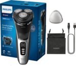 Philips Electric Shaver 3000 Series - Wet & Dry Electric Shaver for Men with SkinProtect Technology in Space Grey, Pop-up Beard Trimmer, Cordless Shaver with Travel Pouch (Model S3241/12) - Image 2