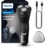 Philips Electric Shaver Series 3000X - Wet & Dry Electric Shaver for Men in Deep Black, with SkinProtect Technology, Pop-up Beard Trimmer, Ergonomic Men's Shaver (Model X3001/00) - Image 2