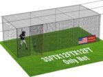 RIIFRILY Heavy Duty Baseball Batting Cage Nets,ONLY NET,45#Baseball and Softball Cage Netting,35'/55' Fits Backyard or Team Training - Image 2