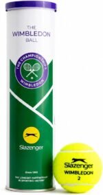 Slazenger Unisex Wimbledon 4tin Tennis Balls, Yellow, Tube Of 4 EU - Image 2